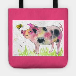 Spotty Pig and a Bumble bee Tote