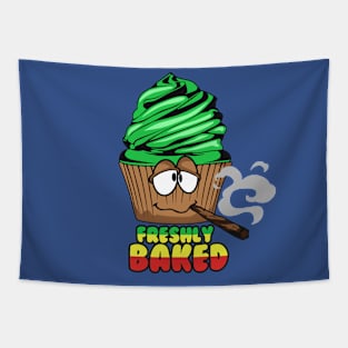 FRESHLY BAKED CANNABIS MARIJUANA 420 CUPCAKE Tapestry