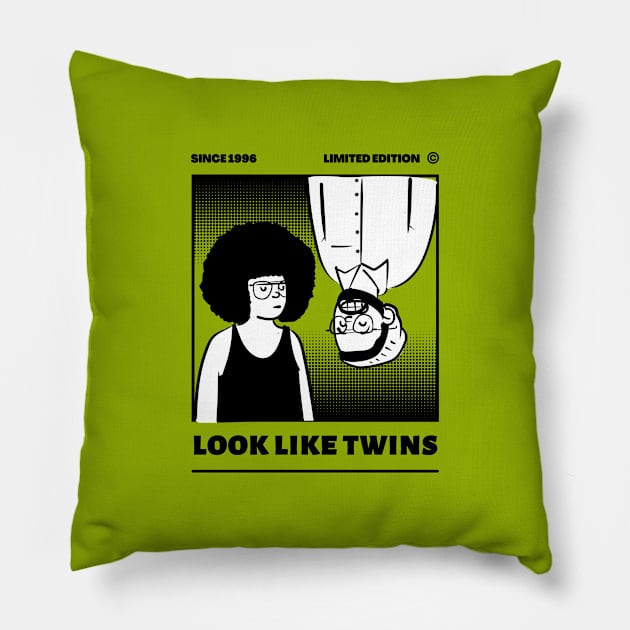 Look Like Twins 5 Pillow by AlmostMaybeNever