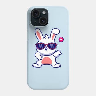 Cute Rabbit Dance Wearing Glasses Cartoon Phone Case