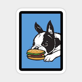 Boston Terrier Cheeseburger Magnet