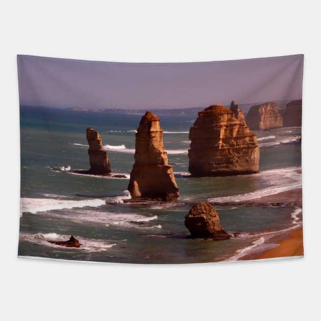 The Twelve Apostles Coastal Formation Tapestry by jwwallace