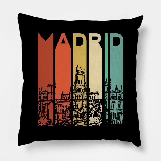 Madrid Espana Spain Catalonia Spanish Espanol Barcelona Euro Pillow by Shirtsurf