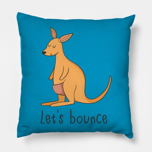 Let's Bounce- Cute Kangaroo Pillow by Dreamy Panda Designs