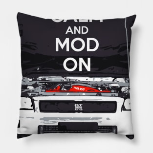 Keep Calm and Mod on Pillow