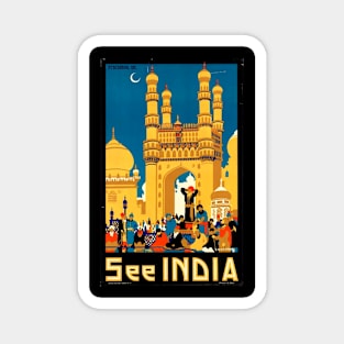 Vintage Travel Poster - India Magnet