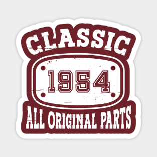 CLASSIC 1954, ALL ORIGINAL PARTS [White] Magnet