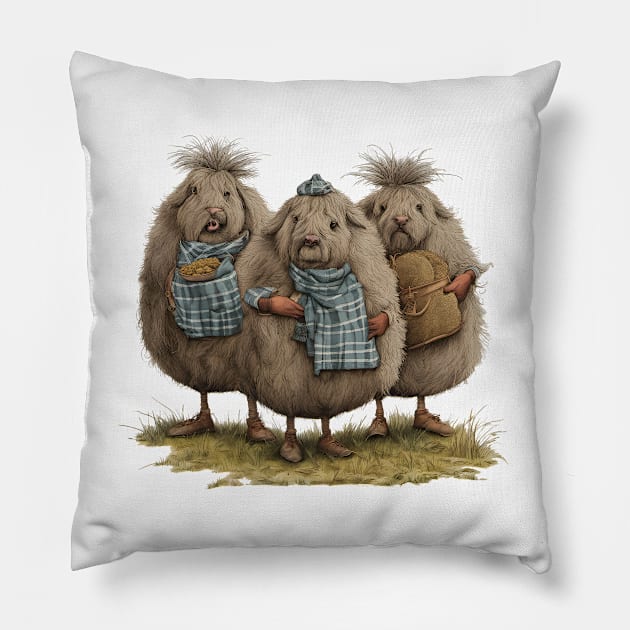 A Herd Of Haggis Pillow by ArtShare