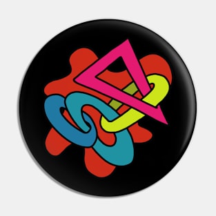 Colorful Geometric Shapes - Abstract Pin