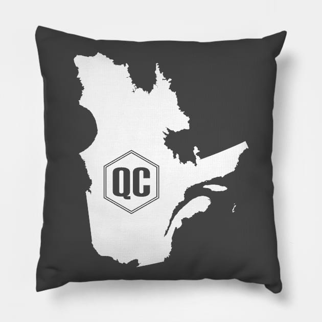 Quebec Homer (White) Pillow by caknuck