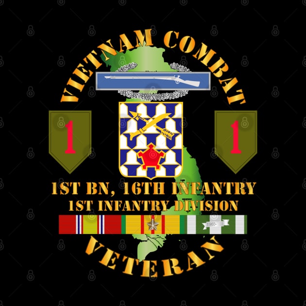 Vietnam Combat Infantry Veteran w 1st Bn 16th Inf 1st Inf Div SSI by twix123844