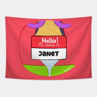 Bluey Name Tag (Janet the Grannie) Tapestry