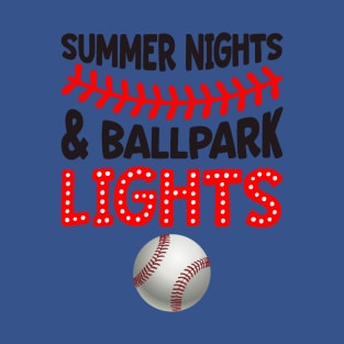 summer night and ballpark light 3 T-Shirt