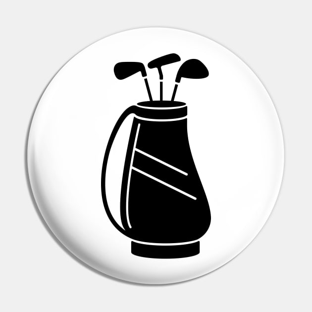 Golf Bag With Golf Clubs Pin by THP Creative