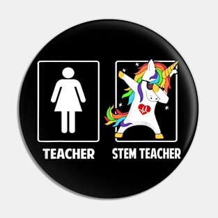 Stem Teacher Unicorn Dabbing Funny T Shirt Gifts Pin