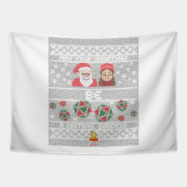 Critical Successful Christmas - Ugly Sweater Tapestry by KYFriedDice