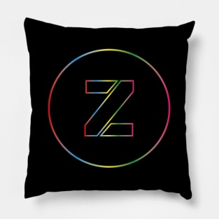 letter Z colorful design Pillow