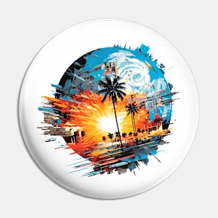 Landscape Tropical Vacation Relaxing Abstract Pin