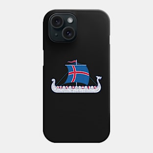 Icelander Viking Ship Icelandic Iceland Flag Phone Case