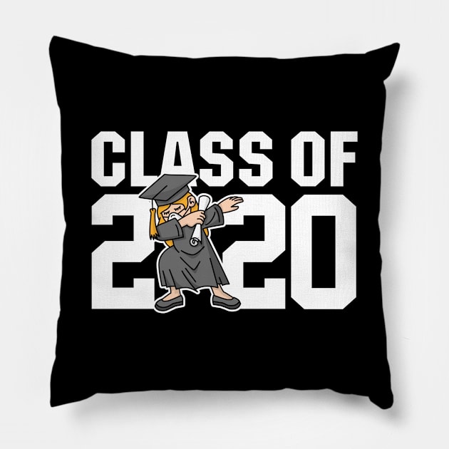 Class of 2020 graduation Corona Dad dabbing girl seniors Pillow by LaundryFactory