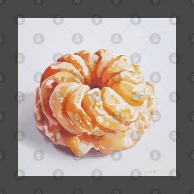 Honey Cruller - donut painting by EmilyBickell