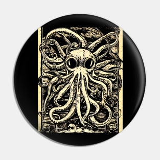 Octopus kraken occult medieval gothic emo Pin