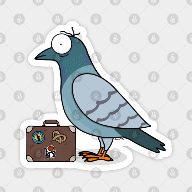 NYC Pigeon Magnet by Coconut Moe Illustrations
