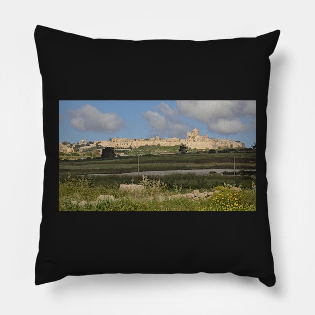 Mdina, Malta Pillow by Carole-Anne