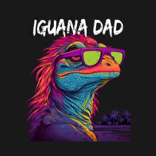 Iguana Dad Synthwave T-Shirt