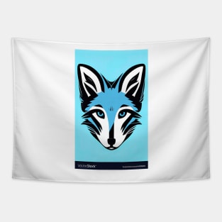Blue Fox Retro Tapestry