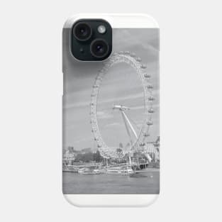 London eye black and white photo Phone Case