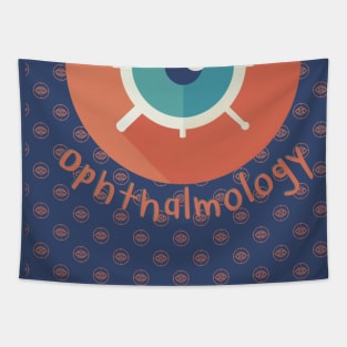 Ophthalmology in orange Brafdesign Tapestry