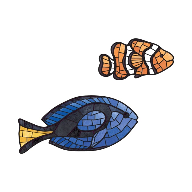 CLOWNFISH, SURGEON FISH by DesignsByDoodle