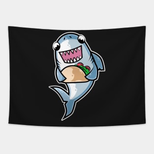 Shark Taco Kawaii Neko Anime Mexican food graphic Tapestry