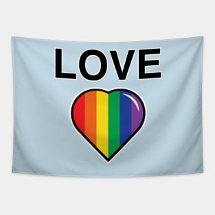 Pro-Gay Marriage Rainbow Heart Tapestry