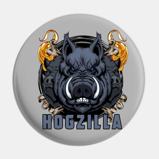 HOGZILLA Pin by theanomalius_merch