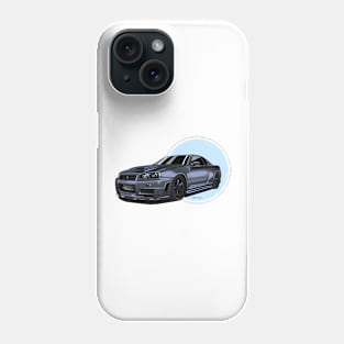 Godzilla SKYLINE GTR R34 Phone Case