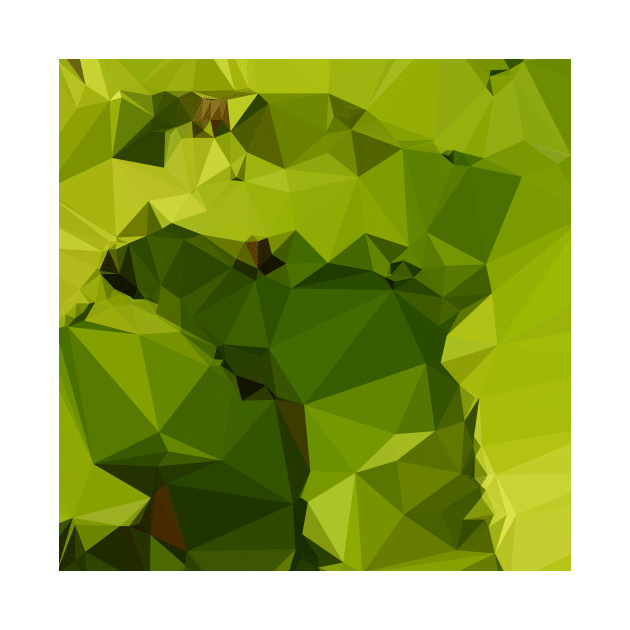 Avocado Green Abstract Low Polygon Background by retrovectors