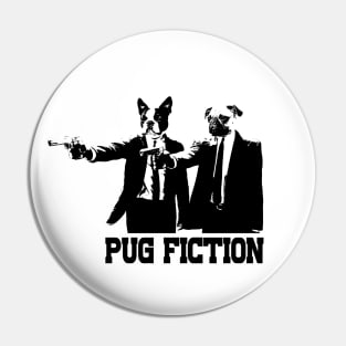 PUG FICTION_black Pin