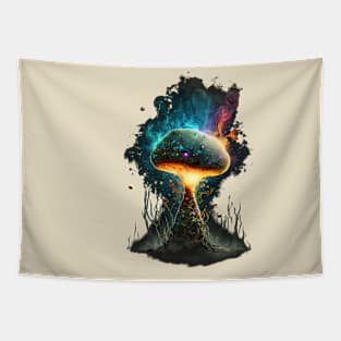 Mushroom And Smoke Tapestry