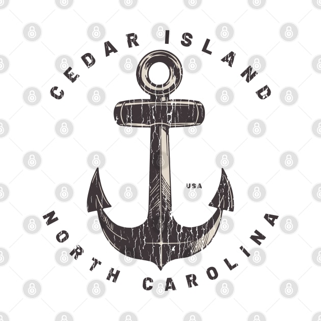 Cedar Island, NC Summertime Vacationing Big Anchor by Contentarama