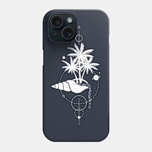 Geometric Planets and Palm Trees Ocean Design Phone Case