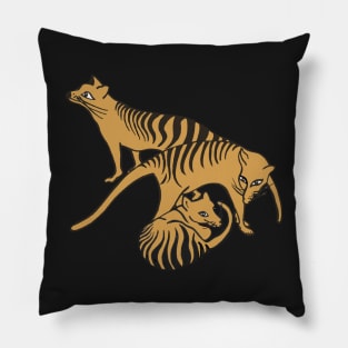 Tassie Tiger Family in repose! Pillow