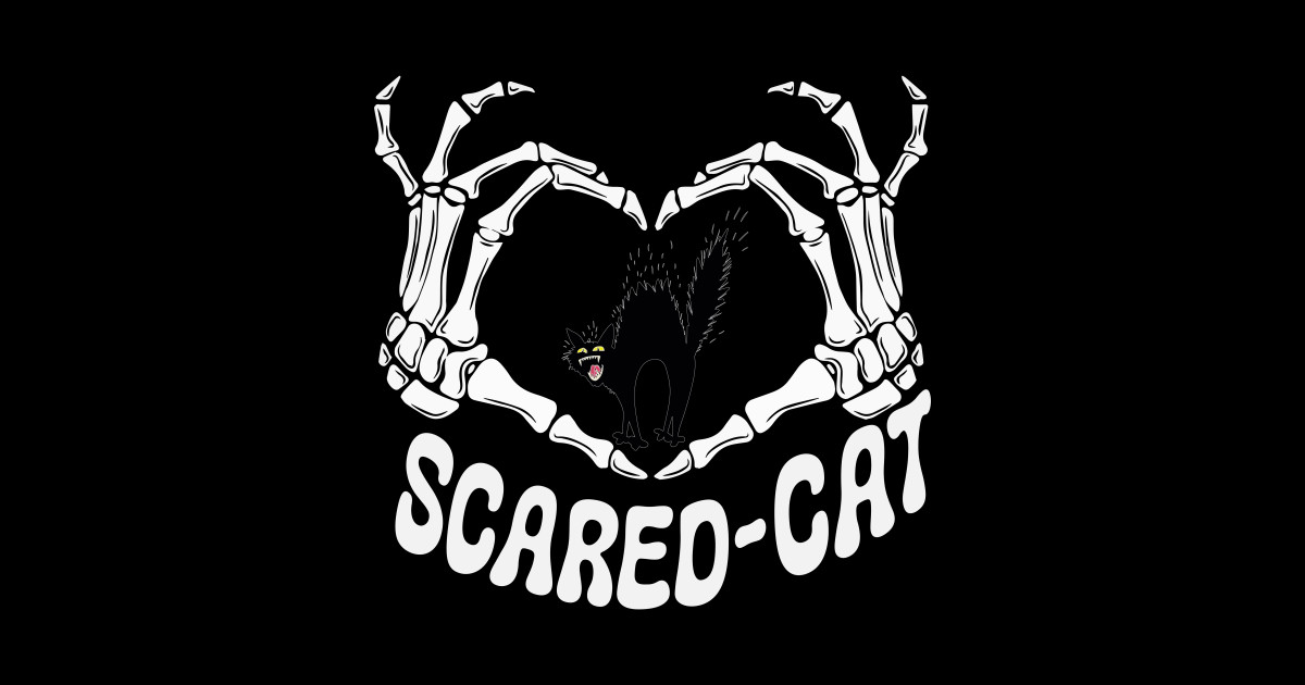 SCARED-CAT - Scared Cat - Sticker | TeePublic