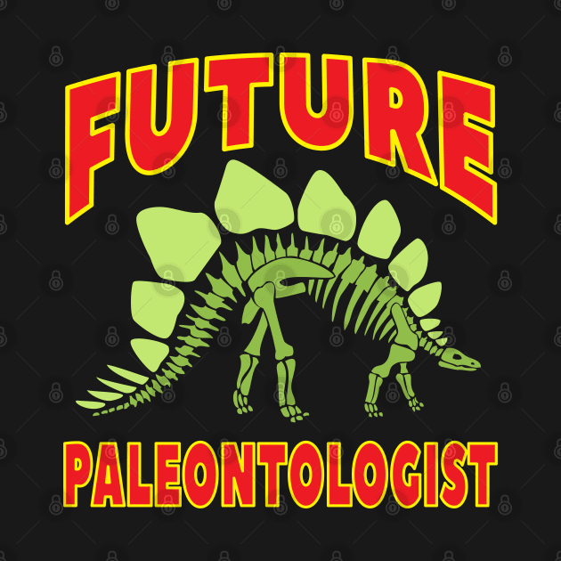 Future Paleontologist Stegosaurus Dinosaur Green Skeleton by Elvdant