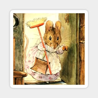 “Mrs Mouse Sweeps the Dollhouse” by Beatrix Potter Magnet