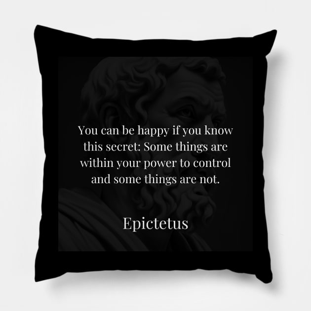 Epictetus's Blueprint for Happiness Pillow by Dose of Philosophy