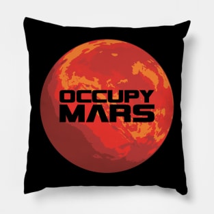 Occupy Mars Space Nerd and Science Geek Explorer Design Pillow