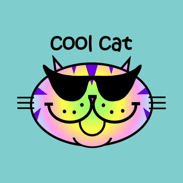 Cool Cat 2 - Rainbow Tabby by RawSunArt