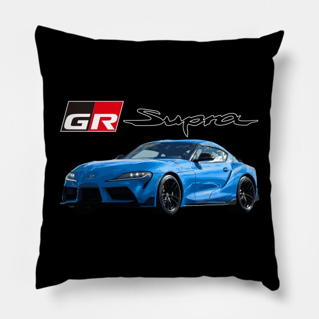 gr supra a91 mark 5 toyota Pillow by cowtown_cowboy